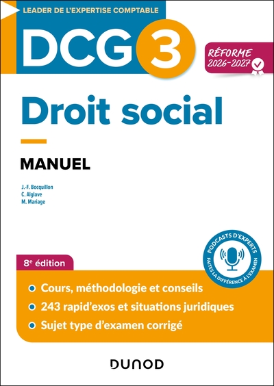 DCG 3 - Droit social - Manuel - Réforme 2026-2027
