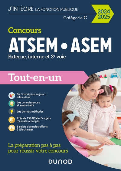 Fonction Publique Territoriale - Concours ATSEM ASEM  - Tout-en-un - 2024-2025 - Externe, interne et 3e voie