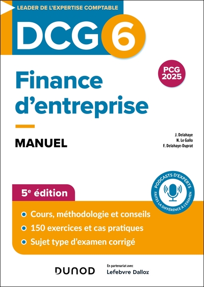 DCG 6 - Finance d'entreprise - DCG 6 - DCG 6 - Finance d'entreprise - Manuel - 5e éd.