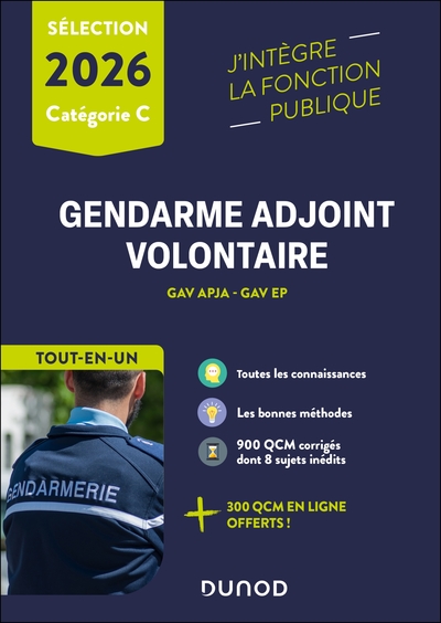 Epreuves de sélection Gendarme adjoint volontaire 2026 - GAV APJA - GAV EP