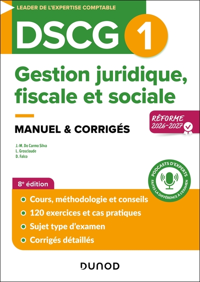 DSCG1 - Gestion juridique, fiscale et sociale - Manuel - Réforme 2026-2027