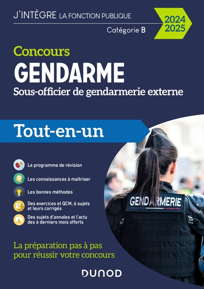 Fonction Publique d'État - Concours Gendarme - Sous-officier de gendarmerie externe - 2024/2025 - Tout-en-un