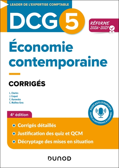 DCG 5 Économie contemporaine - DCG 5 - Economie contemporaine - Corrigés - Réforme 2026-2027
