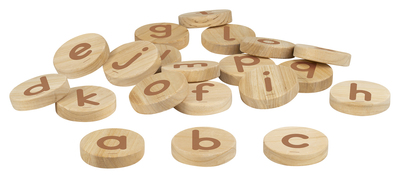 Oasis Jetons bois Lettre script