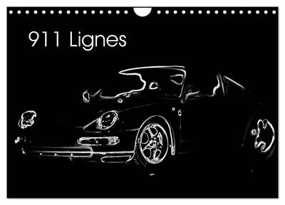 CALVENDO Art - 911 Lignes (Calendrier mural 2025 DIN A4 vertical), CALVENDO calendrier mensuel - Les belles lignes d'une voiture de sport allemande