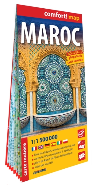 Maroc 1/1.500.000 (carte grand format laminée)