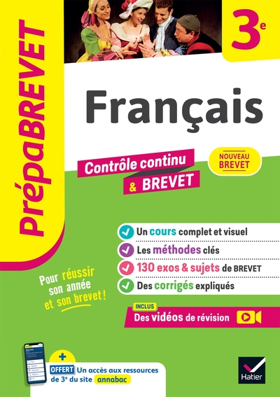 Prépabrevet Français 3e - Nouveau Brevet 2025 - cours, méthodes & sujets de brevet corrigés