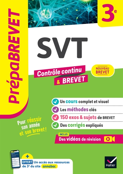 Prépabrevet SVT 3e - Nouveau Brevet 2025 - cours, méthodes & sujets de brevet corrigés