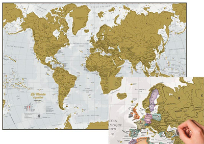 CARTE DU MONDE A GRATTER