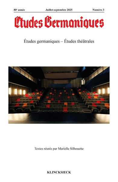 Études germaniques - N°3-2025 - Études germaniques – Études théâtrales