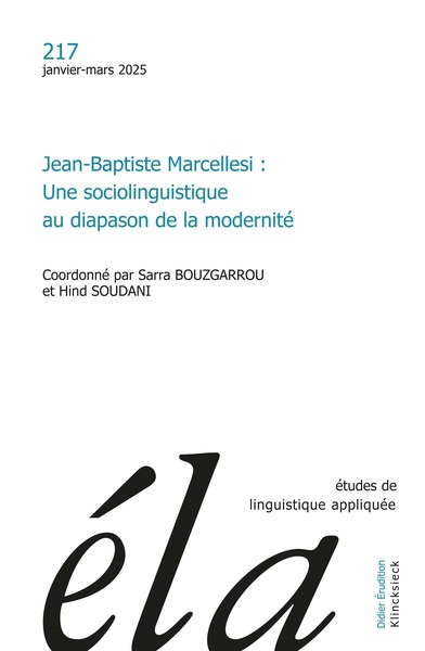 Etudes de linguistique appliquée - n°1-2025