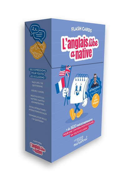 Flash cards : L'anglais like a native - + de 1600 mots et expressions pour une conversation spontanée en toute occasion !