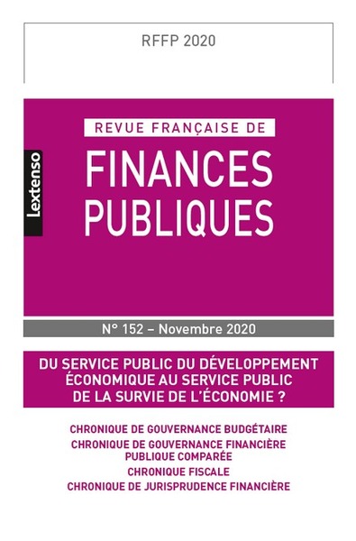 REVUE FRANCAISE DE FINANCES PUBLIQUES N 152-NOVEMBRE 2020