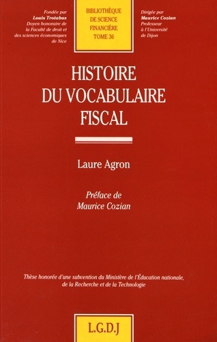 histoire du vocabulaire fiscal