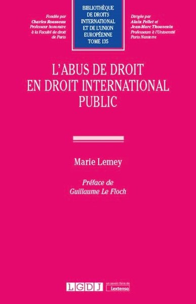 L'abus de droit en droit international public