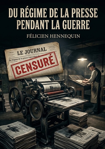 Du régime de la presse pendant la guerre - Une analyse juridique du régime de la presse en France durant la Première Guerre mondiale par Félicien Hennequin.