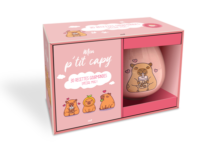 Coffret Mug - Mon p'tit capy - 30 recettes gourmandes - Un joli mug en céramique et un livre