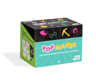 PopMania - 100 cartes pour tester sa pop culture ! - Jeu d’ambiance - 2 à 6 joueurs à partir de 14 ans