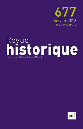 Revue historique 2016, n° 677