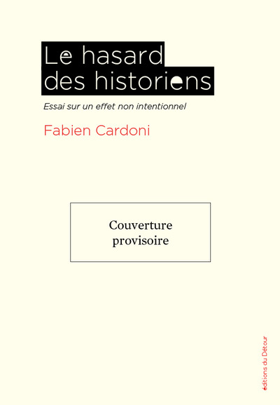 Le Hasard des historiens - Essai sur un effet non intentionnel