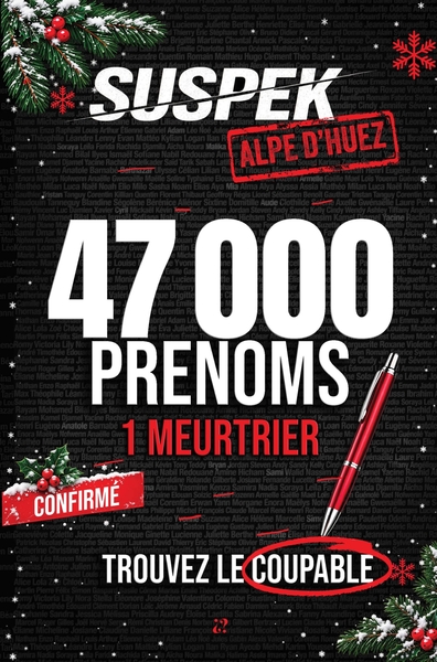SUSPEK - Meurtre à Val d'Isère - Livre-jeu escape book pour adulte, enquête criminelle Murder Mystery Puzzle  47 000 suspects,...