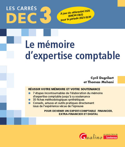 DEC 3 - Le mémoire d'expertise comptable - Réussir votre mémoire et votre soutenance. À jour du référentiel 2025 (RNCP41385) pour la période 2025-2030