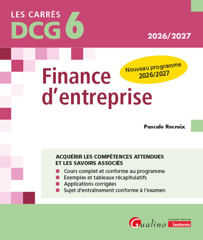 DCG 6 - Finance d'entreprise - Nouveau programme 2026/2027