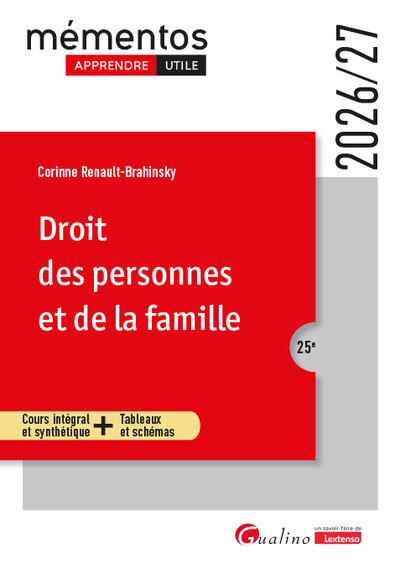 Droit des personnes et de la famille - Cours intégral et synthétique + Tableaux et schémas