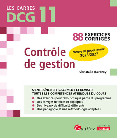 DCG 11 - Exercices corrigés - Contrôle de gestion - 88 exercices corrigés - Nouveau programme 2026/2027