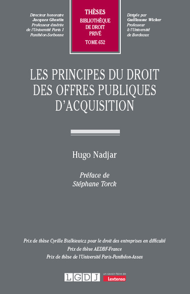 Les principes du droit des offres publiques d'acquisition