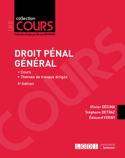 Droit pénal général - Cours - Thèmes de travaux dirigés