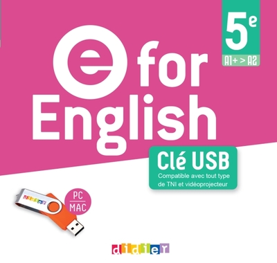 E For English - Anglais 5e - Ed. 2026 - Clé USB