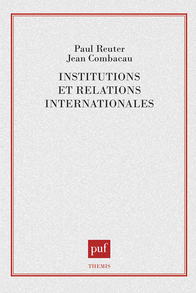 Institutions et relations internat.