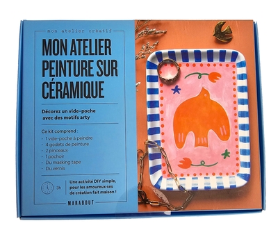 Mon atelier peinture sur céramique - Décorez 1 coupelle et 1 soucoupe de motifs gais et colorés !