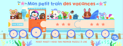 Pouet pouet! Voici ton premier puzzle à lire - Mon petit train de vacances