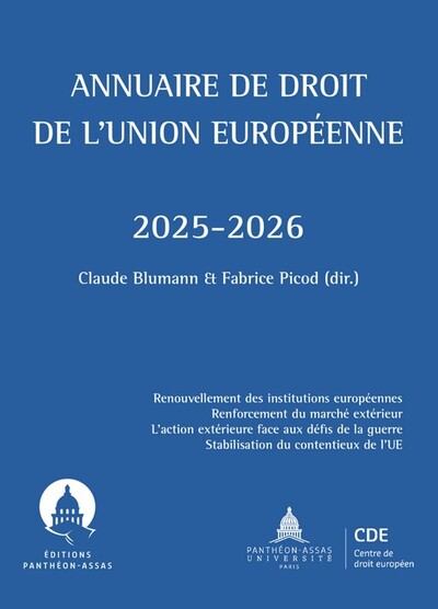Annuaire de droit de l'Union européenne 2025-2026
