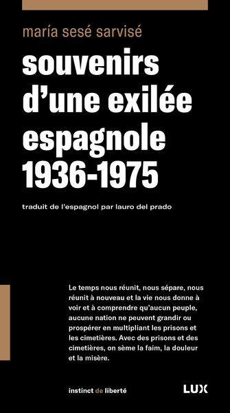Souvenirs d'une exilée espagnole 1936-1975