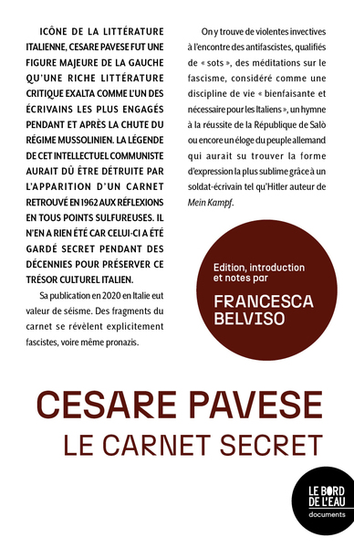 Cesare Pavese - Le carnet secret