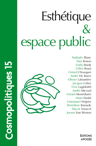 Cosmopolitiques N15. Esthétique et espace public