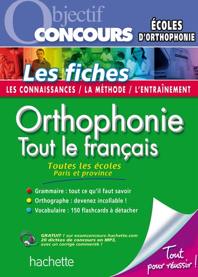 Objectif Concours - Orthophonie : tout le français Fiches