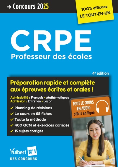 CRPE 2025 - Préparation rapide et complète aux épreuves écrites et orales (M2) - Français, Mathématiques, Leçon, Entretien