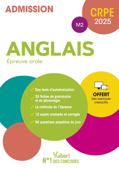 CRPE 2025 - Anglais - Epreuve orale (M2) - Manuel + Exercices interactifs