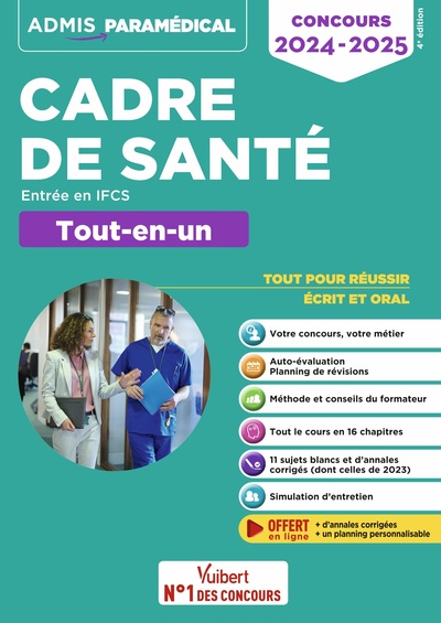 Concours Cadre de santé - Entrée en IFCS - Tout-en-un - Concours 2024-2025