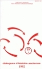 Dialogues d'histoire ancienne - 1992