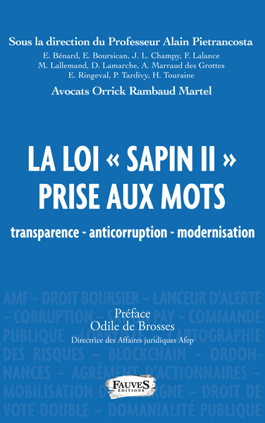 La loi "Sapin II" prise aux mots - transparence - anticorruption - modernisation