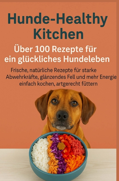 Hunde-Healthy Kitchen:  Uber 100 Rezepte für ein glückliches Hundeleben (Tolles Geschenk für - frischkochende Hundebesitzer) - Frische, natürliche Rezepte für starke Abwehrkräfte,...