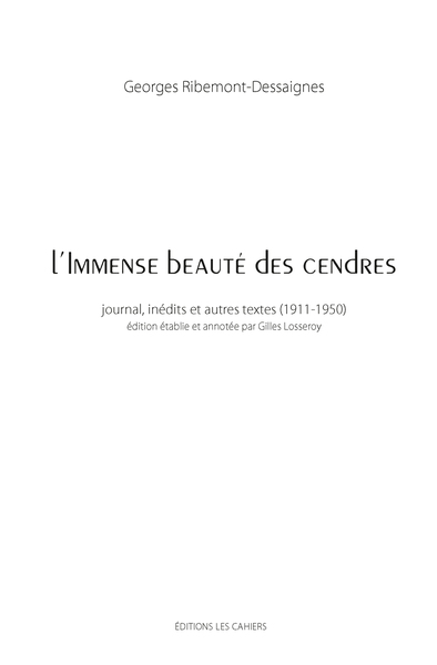 L'immense beauté des cendres