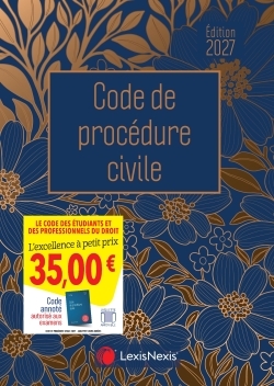 Code de procédure civile  2027 Jaquette Fleurs dorées
