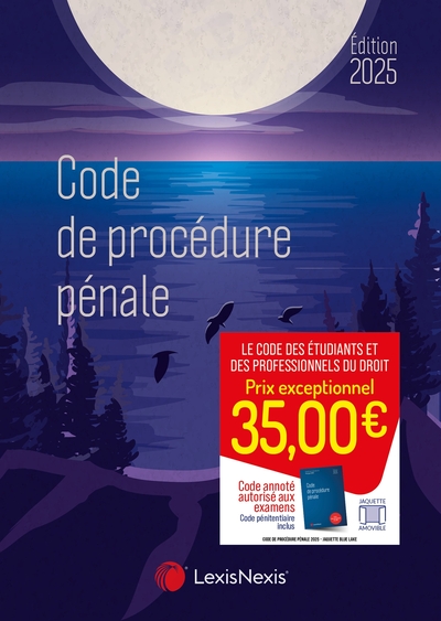 Code de procédure pénale 2025 - Jaquette  Blue Lake