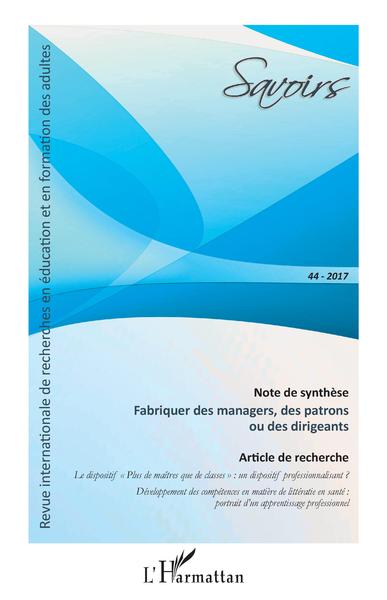 Fabriquer des managers, des patrons ou des dirigeants - Article de recherche
